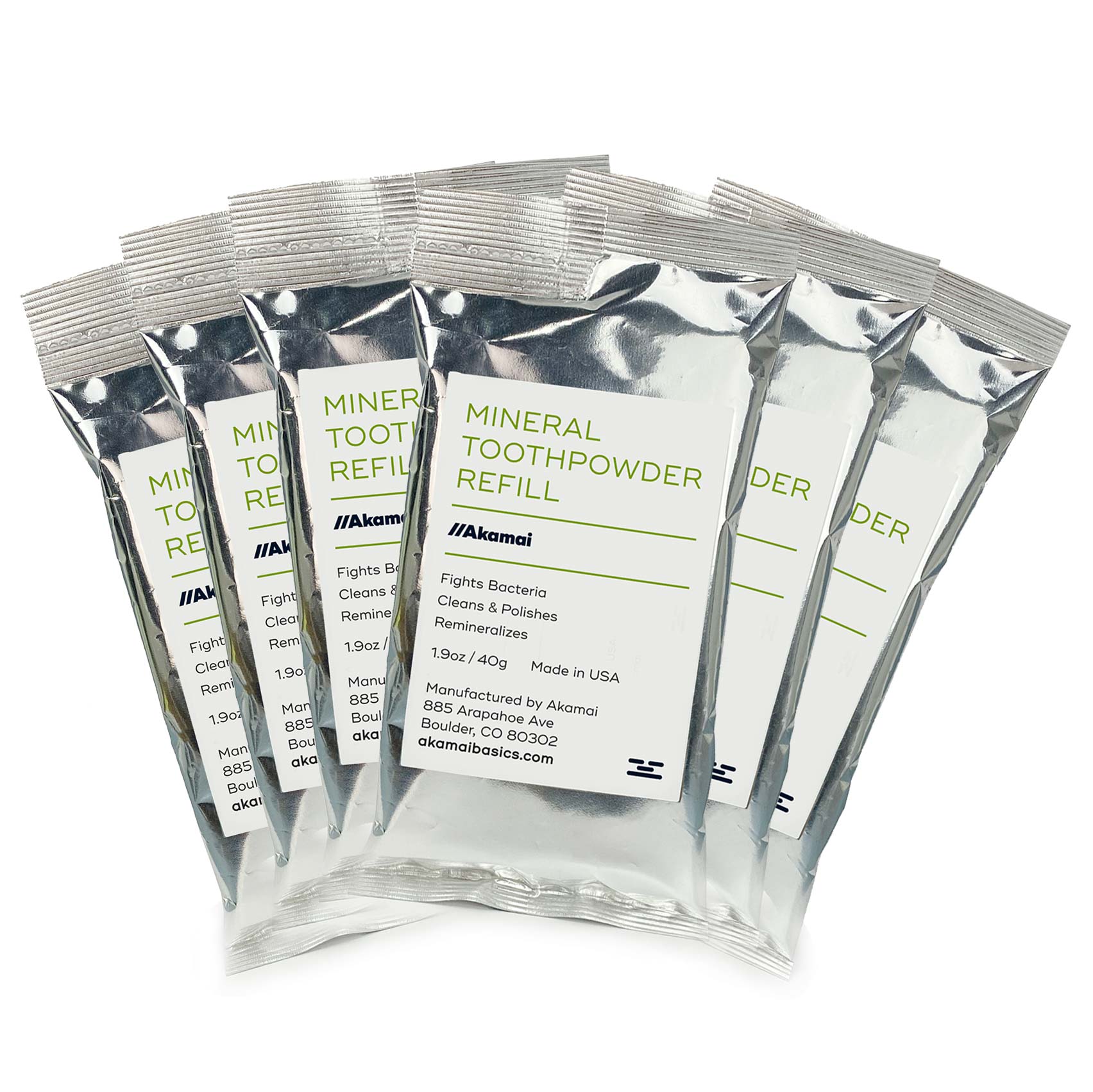 Set of 6 Mineral Toothpowder Refills