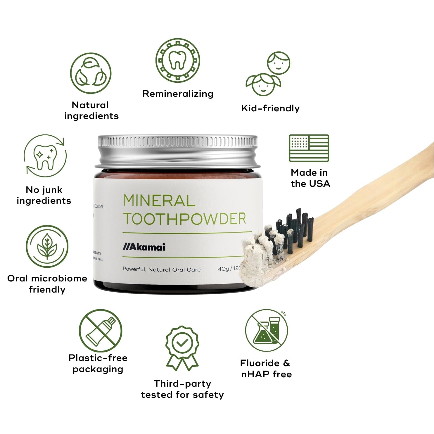 MINERAL TOOTHPOWDER Oral Care Akamai 