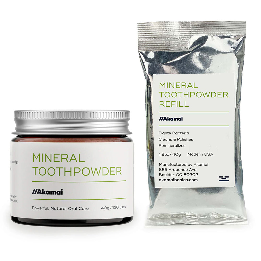 Toothpowder Jar and Refill Starter Set