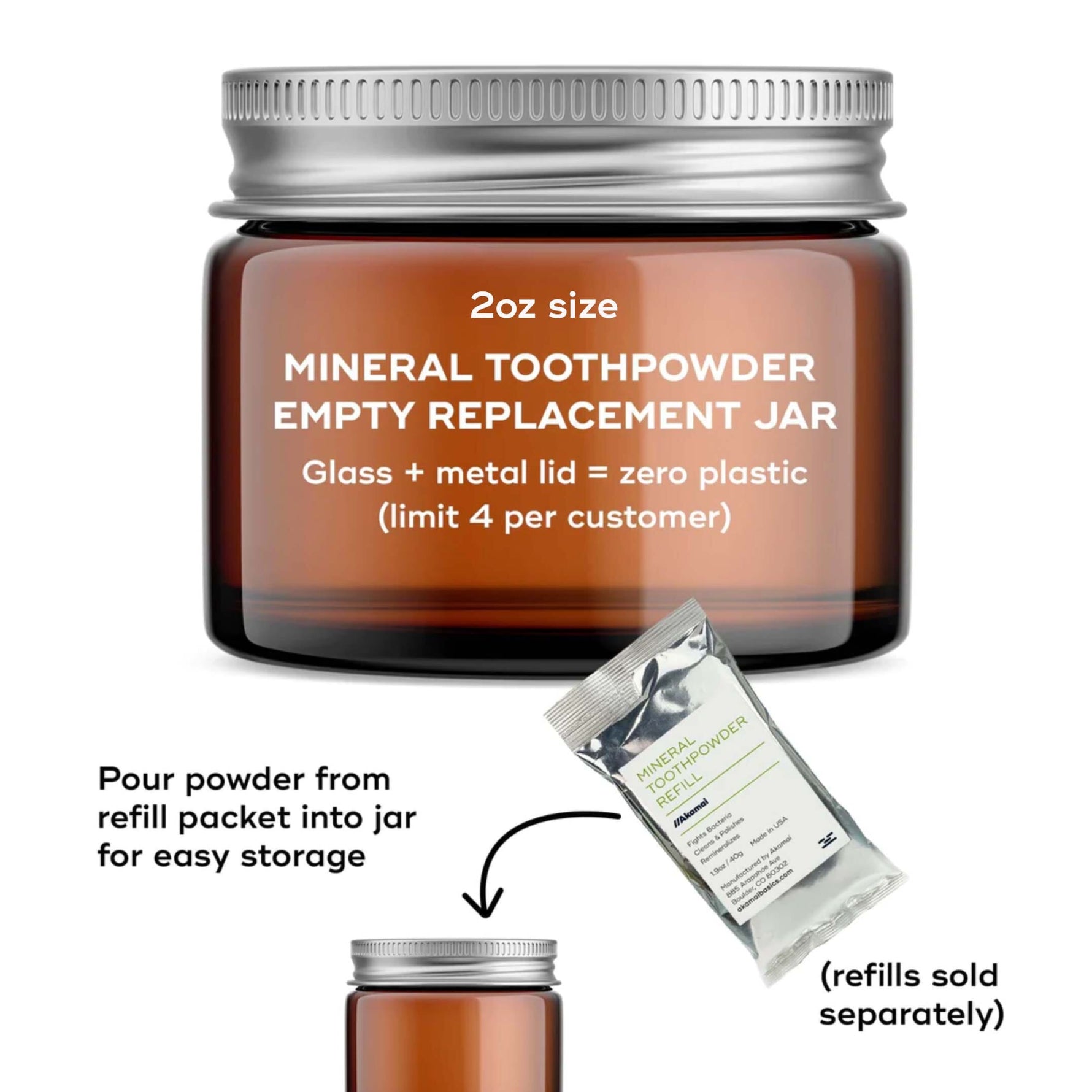 Travel Jar – 1 oz Oral Care Akamai 