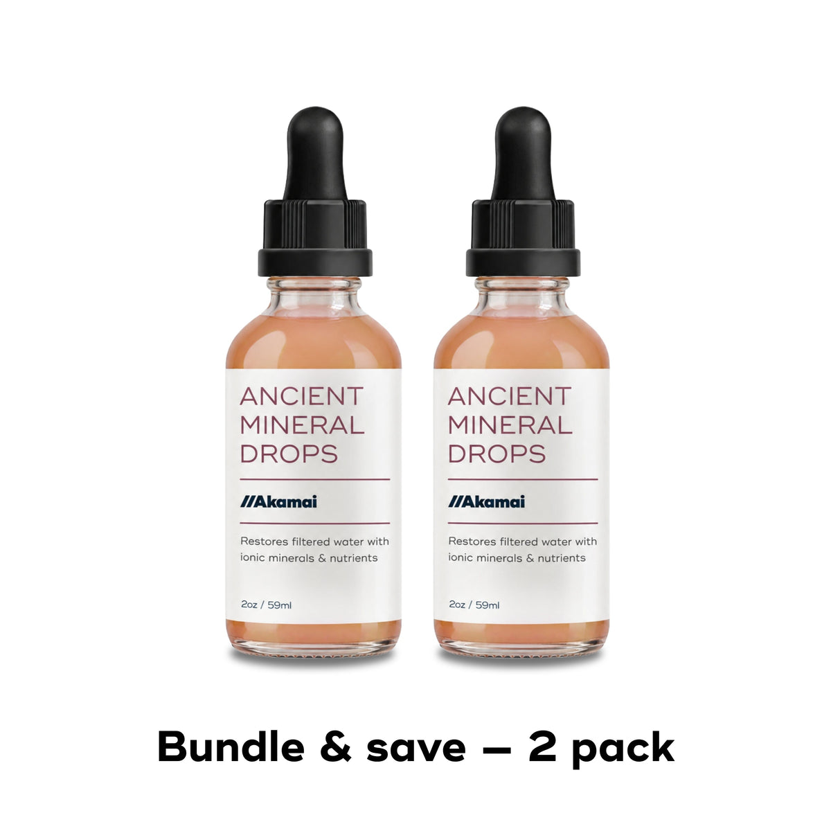 ANCIENT MINERAL DROPS Supplement Akamai 2 Bottles 
