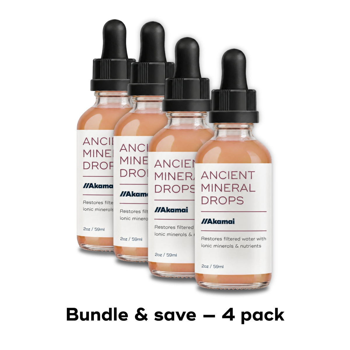 ANCIENT MINERAL DROPS Supplement Akamai 4 Bottles 