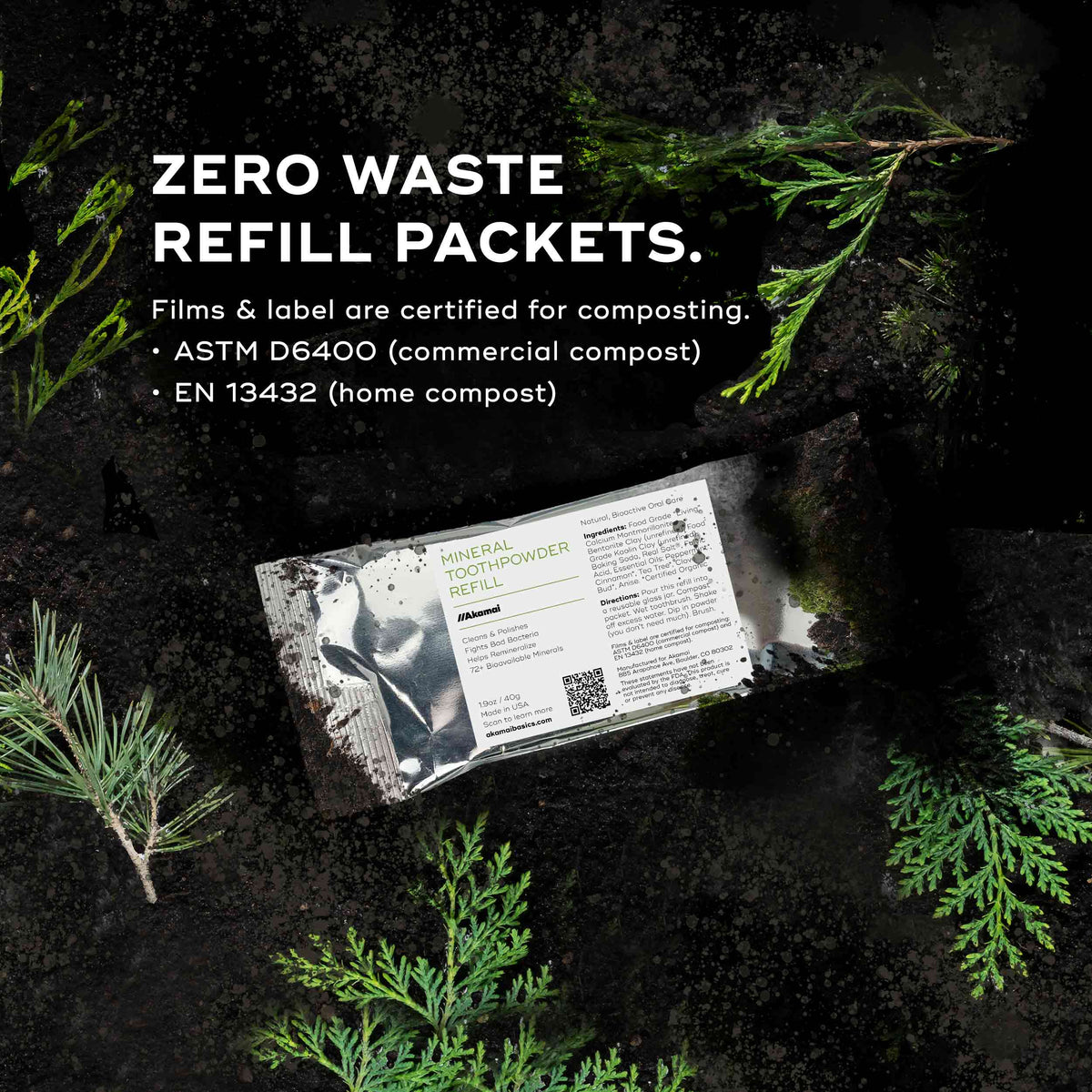 MINERAL TOOTHPOWDER REFILLS Oral Care Akamai 
