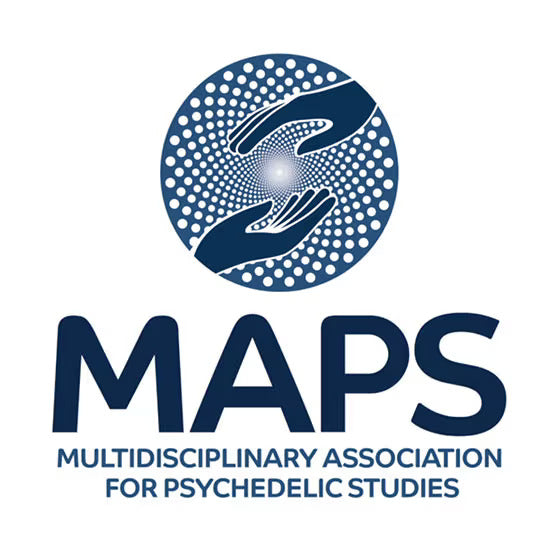 Logo of the Multidisciplinary Association for Psychedelic Studies (MAPS) featuring hands and a circular design.
