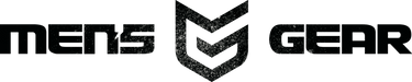 Stylized logo of Men's Gear, featuring bold typography and a distinctive emblem.