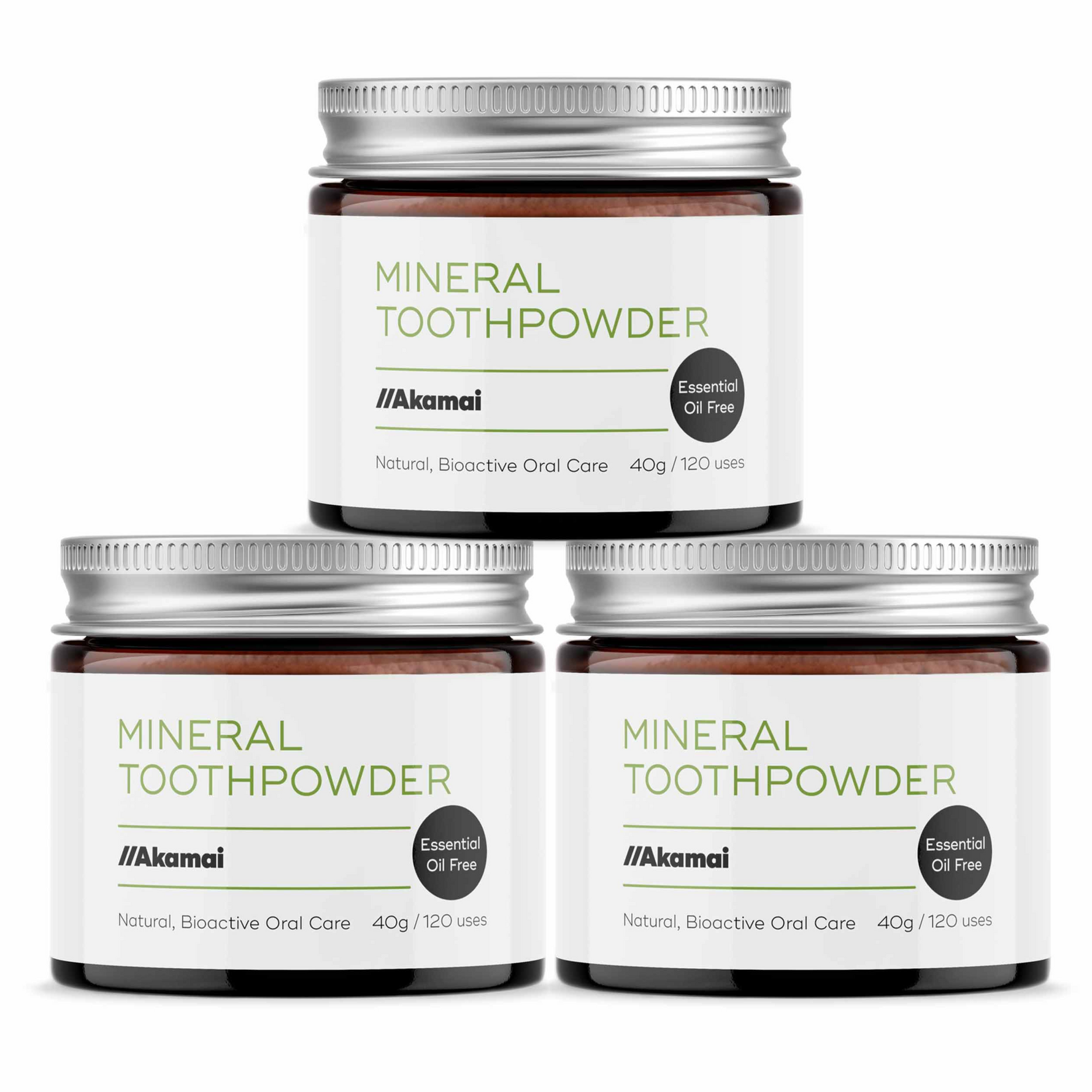 Mineral Toothpowder Essential Oil-Free 3 pack